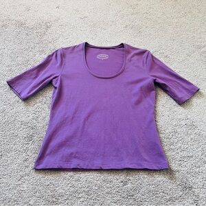 U2 Ladies Brand New Women's Purple Scoop Neck Short Sleeve Tee Size M